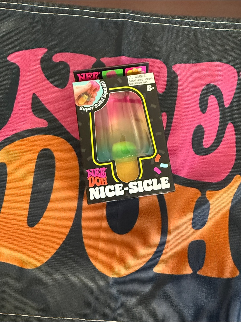 Needoh Nice-Sicle Multicolor Squishy Toy - Pink, Green, Yellow